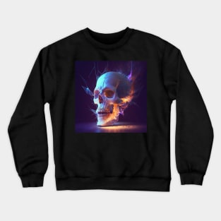 Light Fire Skull Art Crewneck Sweatshirt